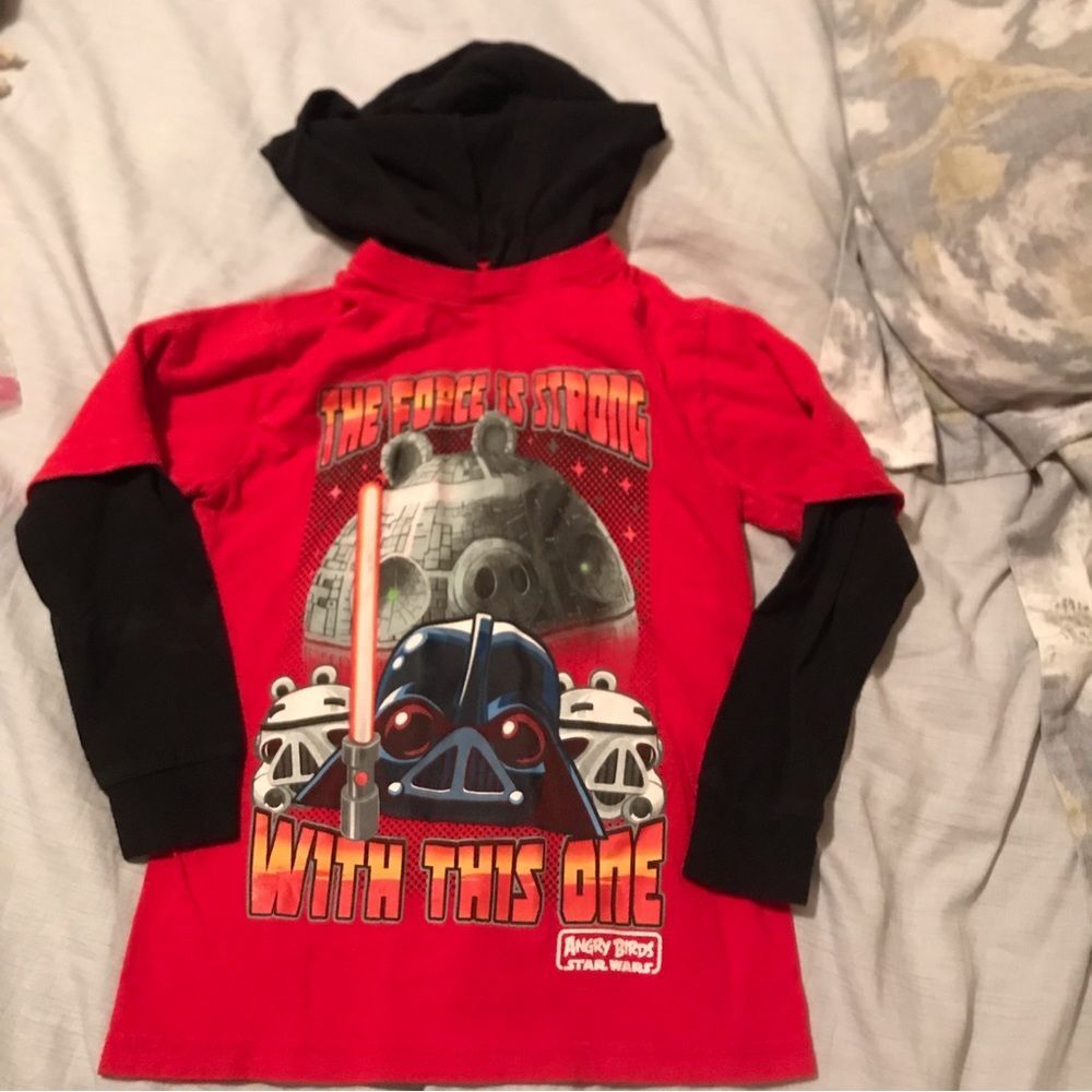 Angry Birds Star Wars Long Sleeve Tee with with Hood